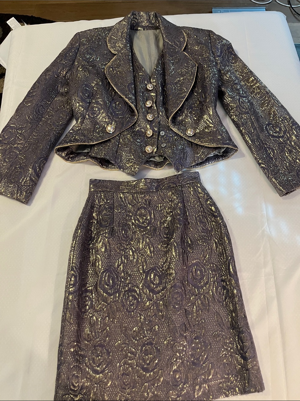 Three Pcs Elegant Sharp  Suit for a small lady size 2